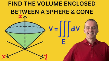 Find the Volume enclosed between a Sphere & Cone | Triple Integration in Cylindrical Coordinates