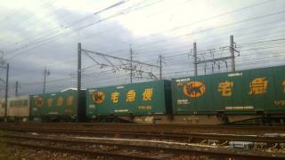 2015/8/19貨物列車1055レEF210-138号機(岡)牽引 ネコロジー小ロゴ2個積載！！