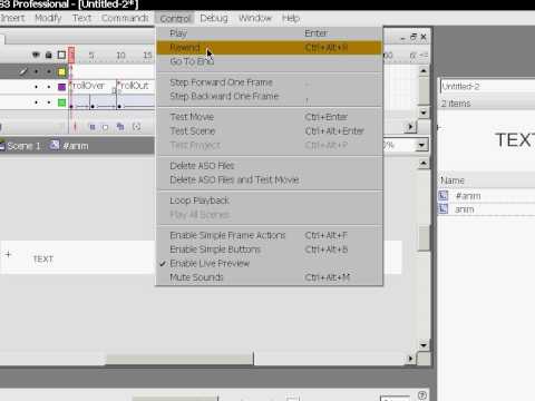 Flash Tutorial - Menu with effect rollOver & rollOut and all scripts