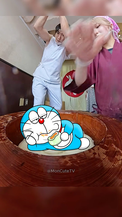Doraemon Mochi Making 🌝
