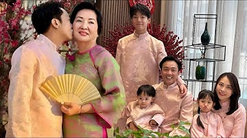 Cường Đô La khoe ảnh chụp cùng mẹ ruột ngày Tết, mẹ Đàm Thu Trang bình luận tình cảm