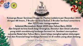 Koor malam Natal 2025 oleh Para Frater Unit Gere Ledalero