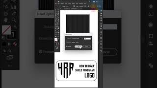 How To Draw Three Letters H R A Shield Monogram Logo In Adobe Illustrator