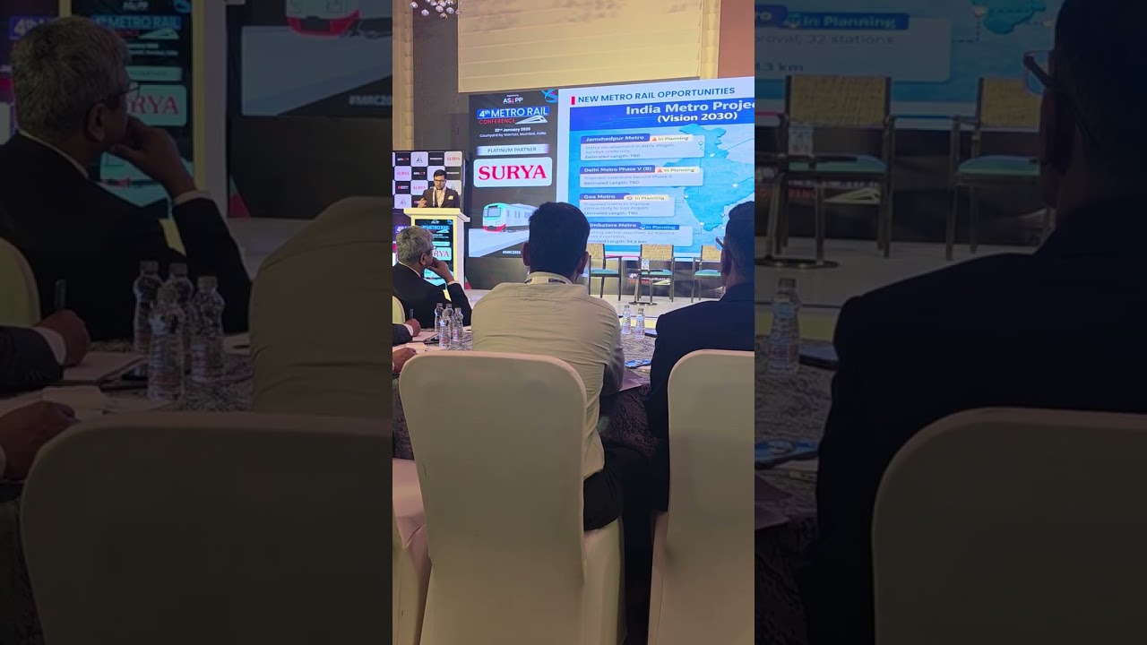 4 th Metro rail conference at Mumbai by construction world key note