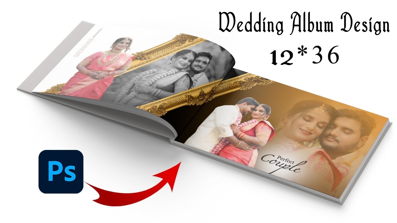 Today Letest Wedding Album Design In Photoshop Tutorial Step By Step.