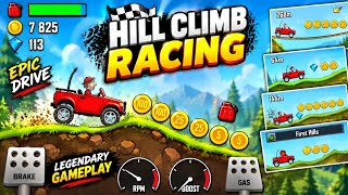 HILL CLIMB RACING 🐎🏎️, | VERY INTRESTING GAMEPLAY 🎮🎯 | CARTOON, #vairalvideo screenshot 1