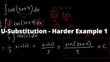 U-Substitution - Indefinite Integrals - Harder Example 1 - Calculus 1 - Chroniva