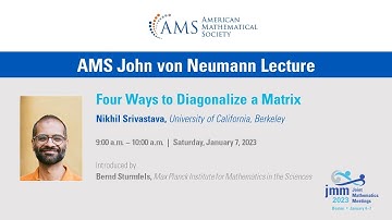 Nikhil Srivastava "Four Ways to Diagonalize a Matrix"