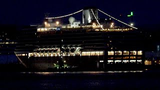 Cruise Ship NOORDAM berths in Auckland 4K