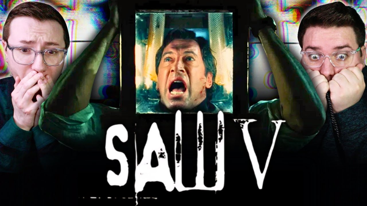 WATCHING SAW V WITHOUT COVERING OUR EYES! *REACTION* (WE FAILED)