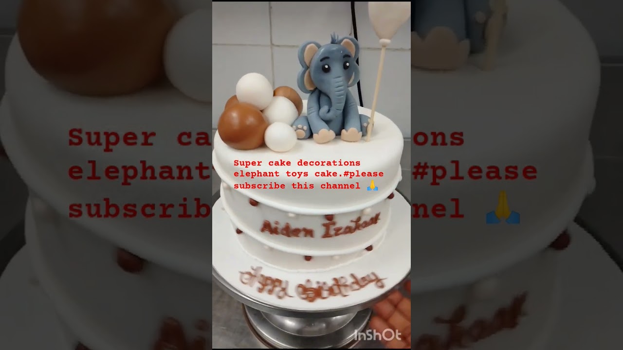 elephant topper toys cake 