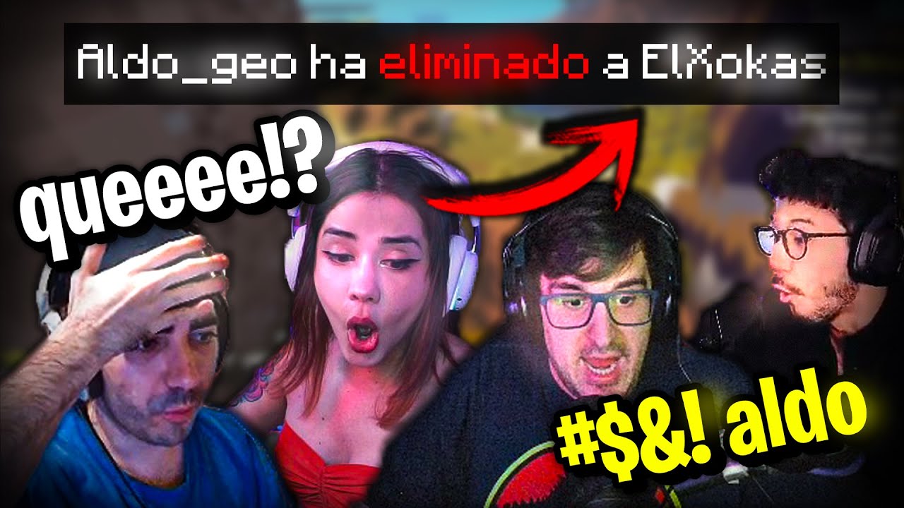 REACCION de STREAMERS a ALDO VS XOKAS y su TEAM en MINECRAFT EXTREMO