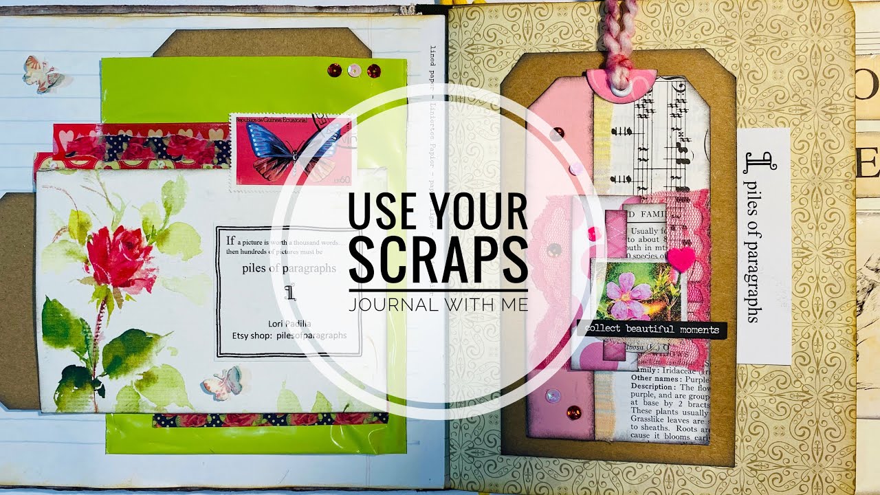 Use Your Scraps - Fill A Junk Journal With Me - YouTube