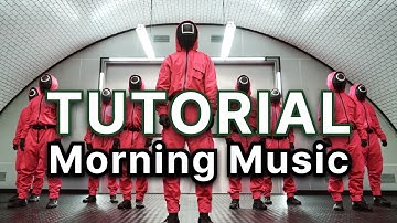 Squid game wake up call "Trumpet concerto" easy and slow piano tutorial #squidgame