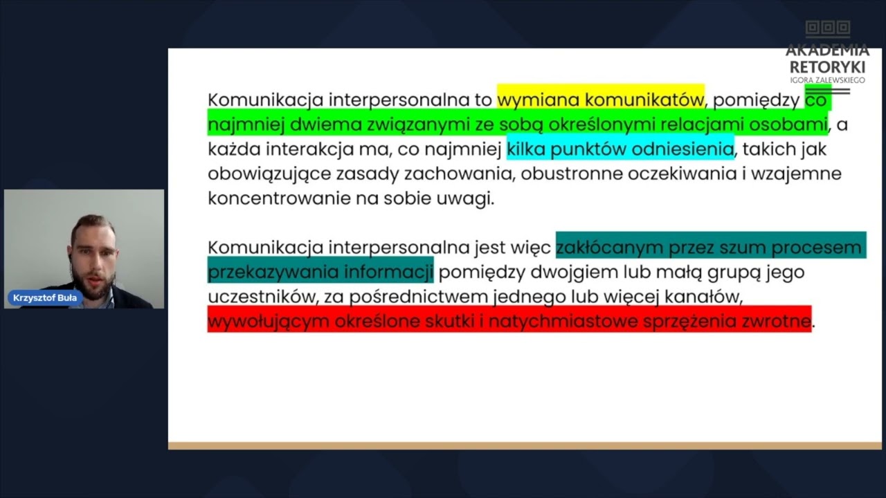 Komunikacja interpersonalna wykład Krzysztofa Buły