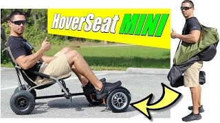 HoverSeat MINI Hoverboard Sitting Attachment. Hoverboard Cart Folds Down Into Portable Size!