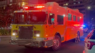 Extremely rare Honolulu EMS MC1 Honolulu FD mobile command center vehicles 1 on scene and responding