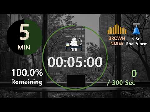5 Min Advanced Timer | 3-in-1 Counters | Scene 🤎 Brown Noise | 🔔 End Alarm | TREE