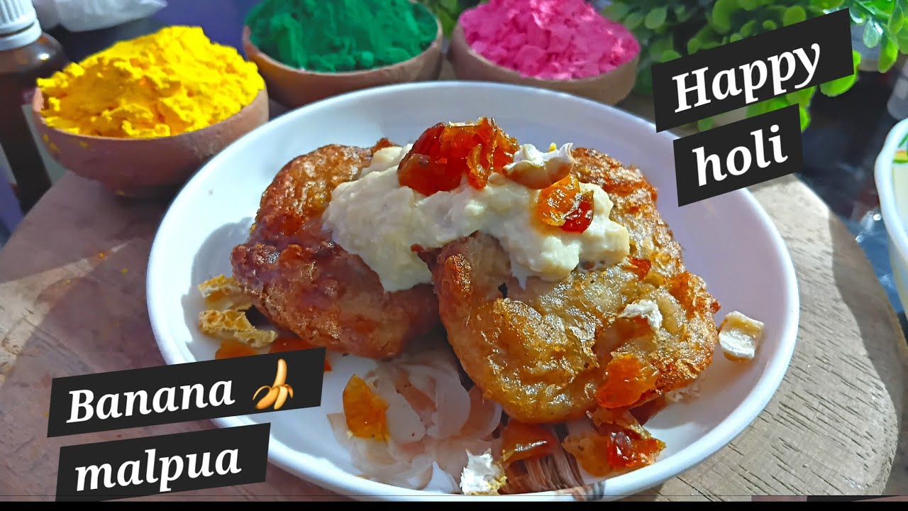 Banana 🍌 malpua bina chasni#easy & quick recipe #happy holi #