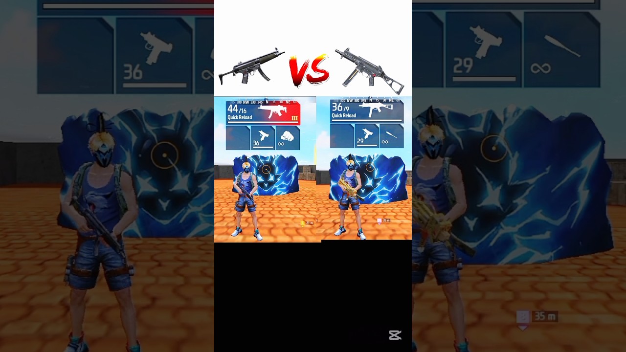 Mp5 vs UMP FREE FIRE GUNS ABILITY TEST🔥 || WHICH IS THE BEST🍷🗿 |