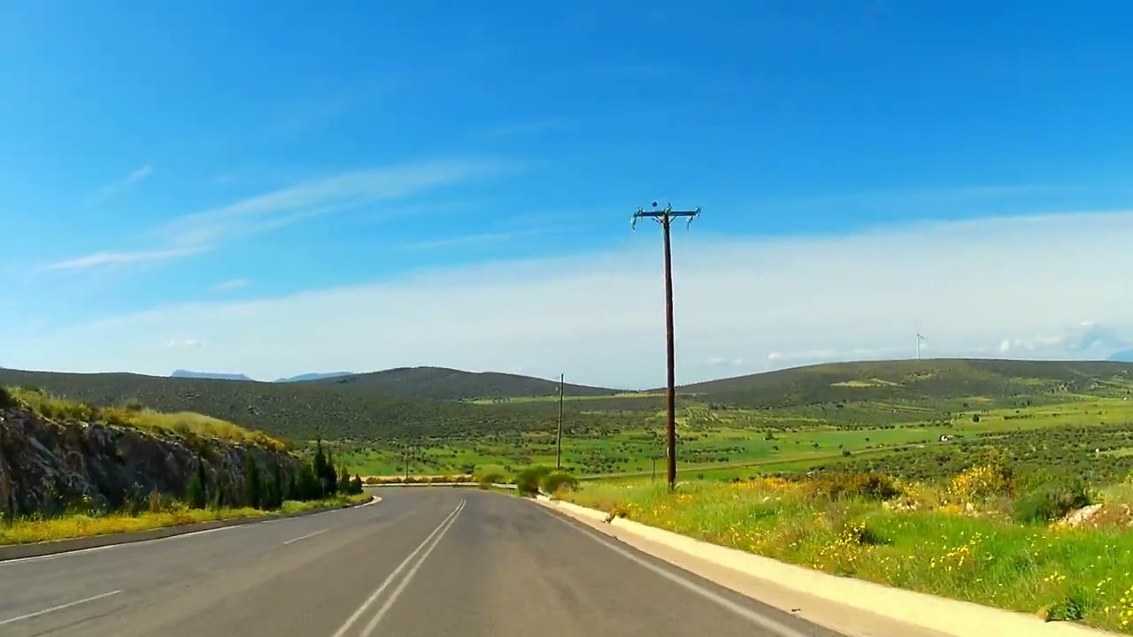 Driving in Greece, from Xironomi (Viotia) to Ag. Anna