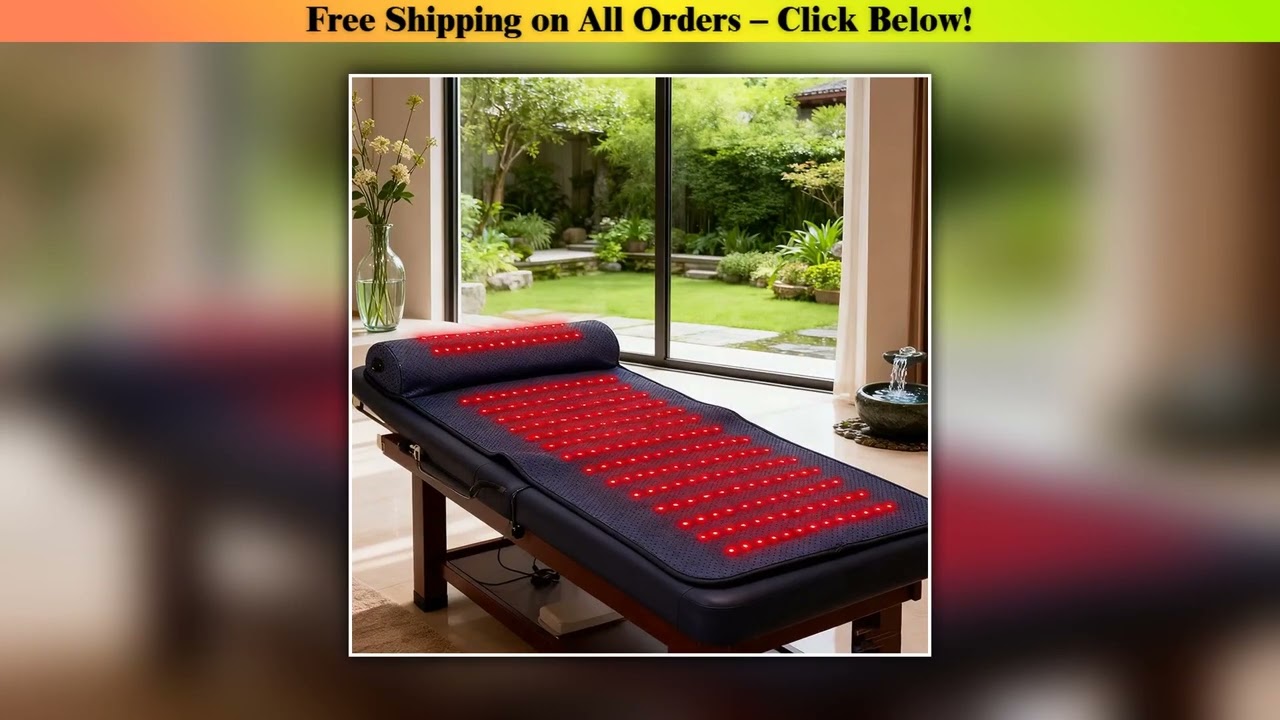 Red Light Therapy Mat with Far Infrared Heat 3D Neck Support Professional Pain Relief Massage Mat