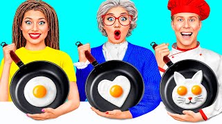 Défi De Cuisine Moi vs Grand-Mère | Situations Alimentaires Insolites par TeenDO Challenge