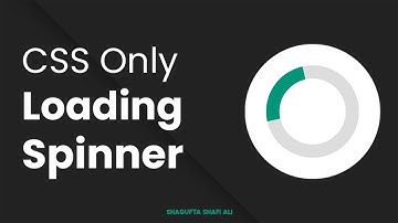 How to Create a CSS Page Loading Spinner - Web Design Tutorial