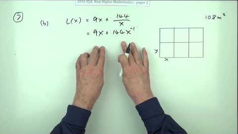 2016 New Higher Mathematics  paper 2 number 7