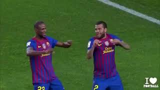 Dani alves with a stunner in el classico