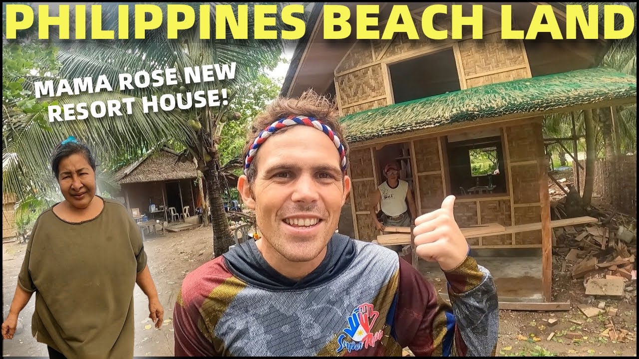 PHILIPPINES BEACH LAND LIFE Building a New Resort House (Cateel