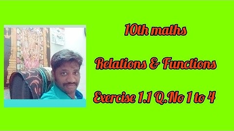 10th maths unit 1 Relations and Functions | Exercise 1.1 Q.No 1 to 4 | 5 minute maths