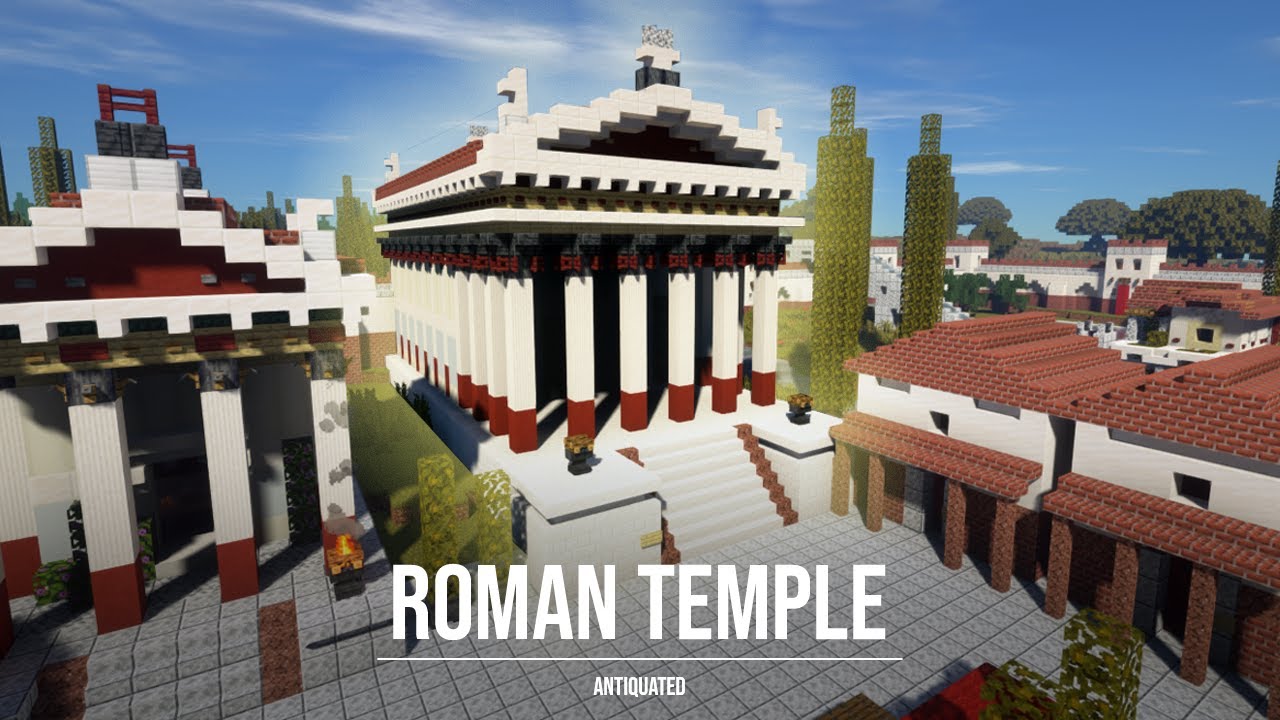 Minecraft Roman Temple Tutorial: Medium Sized Temple - YouTube