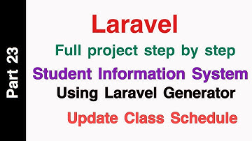 Laravel 6 Student Information System Part 23   (Update  Class Scheduled)