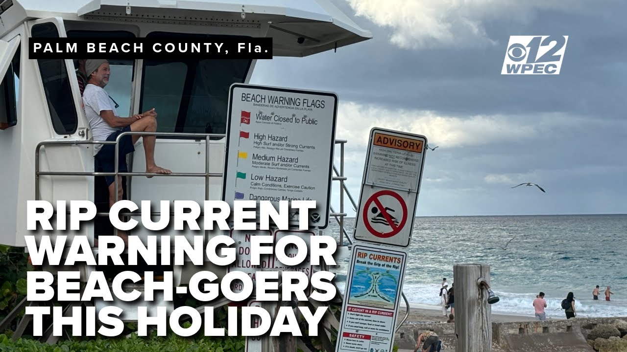 Beachgoers visiting Florida for the holidays should be aware of rip currents, drowning risks