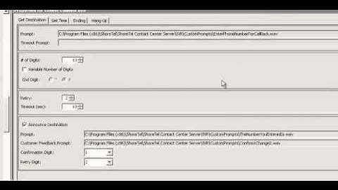 ShoreTel Version 9 Call Back From Queue Summary