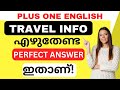    travel infoplus one english answer with formatsure question