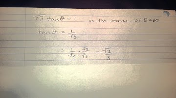 How to solve sqrt(3)tanx=1 on [0,2pi)