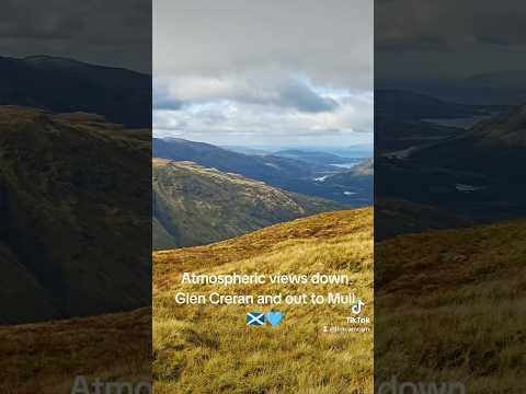 View From Meall Lighiche Down Glen Creran And Out To Mull Scotland Mountains