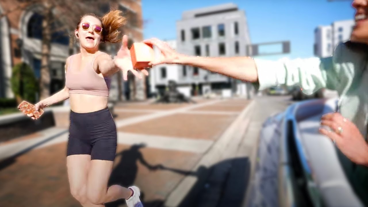 TOSSING FREE STUFF to People on the Street