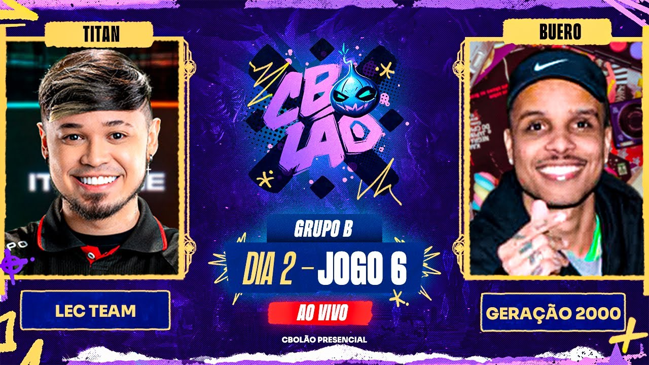 LIVE COMPLETA CBOLÃO DIA 2 -  LEC Team x Geração 2000 | Titan x Buero