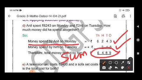 Grade 3 Math  Dated 14 04 2021