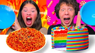 ASMR SPICY VS SWEET FOOD CHALLENGE | EATING SOUNDS MUKBANG Tati ASMR