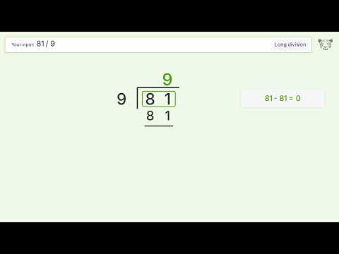 Long Division Problem 81/9: Step-by-Step Video Solution