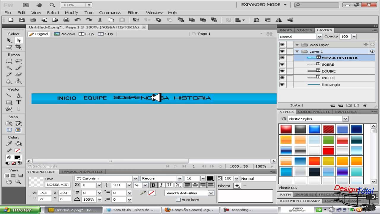 Como criar um menu animado no Adobe Fireworks - YouTube