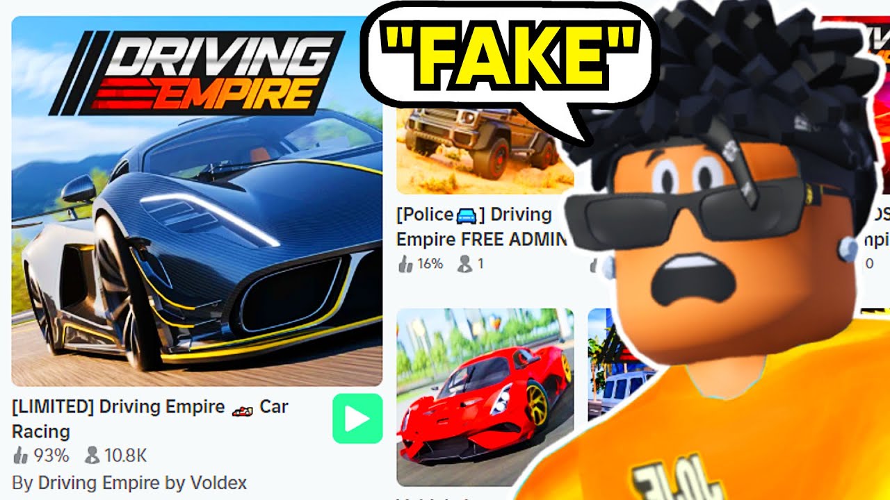 Playing FAKE Roblox Driving Empire Games YouTube 