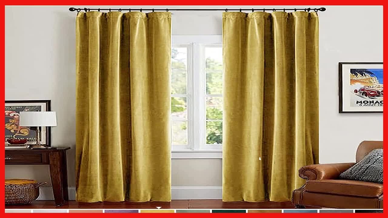 Great product - Lazzzy Velvet Blackout Curtains Yellow Thermal ...