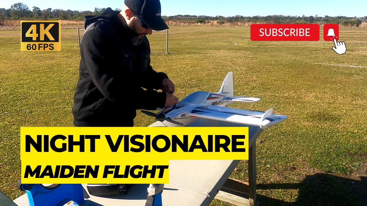 NIGHT VisionAire 1.1m BNF Basic with SAFE maiden flight 2023 4k