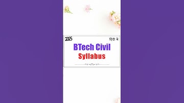 btech civil syllabus 2025