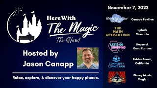 Here With The Magic Show - November 7, 2022
Pack your bags and grab your passport, because on this weekโs show, weโre exploring World Showcase! Join us for an in-depth tour of the Canada pavilion, a celebration of the natural wonders and timeless beauty of the Great White North. Next, were making a splash in the Briar Patch and finding our Laughin Place on Splash Mountain! Then itโs back to EPCOT Center and the other side of World Showcase Lagoon, where the China Pavilion plays host to the House of Good Fortune - a fascinating array of Chinese artifacts, souvenirs, and of course, snacks!
Feel the invigorating Pacific Ocean breeze as we find a momentโs escape to the Northern California coast at Pebble Beach in Monterey, California. Then, as night falls over the Most Magical Place on Earth, well head over to Disneys Hollywood Studios for a nighttime projection show on the majestic Chinese Theater: Disney Movie Magic. Sit back, relax, and enjoy all your favorite Disney films, characters, and songs in larger than life story and sound! Finally, were closing out this weeks show with at Disneys Wilderness Lodge, where towering pine trees shade the boat dock overlooking Bay Lake, and where we might find a moment of pause to reflect, to feel renewed, and to just be Here With the Magic.
Enjoyed the show? Youre not going to want to miss next weeks adventures, so make sure you click that subscribe button so you dont miss a moment of the Magic! In the meantime, check out our social channels and our weekly podcast for more forays into your happy place, and well see ya real soon!
๐ WEBSITE
https://www.herewiththemagic.com
๐ PODCAST
https://www.herewiththemagic.com/soundscapes
๐ INSTAGRAM
https://www.instagram.com/herewiththemagic
๐ FACEBOOK
https://www.facebook.com/herewiththemagic
๐ JOIN THE CAFร
https://www.youtube.com/herewiththemagic/join
0:00 - Show Opener
0:50 - Introduction
02:34 - World Showcase Explorer - Canada
12:37 - The Main Attraction - Splash Mountain
23:38 - Lets Go Shopping! - House of Good Fortune
40:04 - Community Connection - Pebble Beach, California
42:12 - Its Showtime! - Disney Movie Magic, Hollywood Studios
53:16 - Moment of Calm - Disneys Wilderness Lodge
54:57 - Closing Here With The Magic Show - November 7, 2022